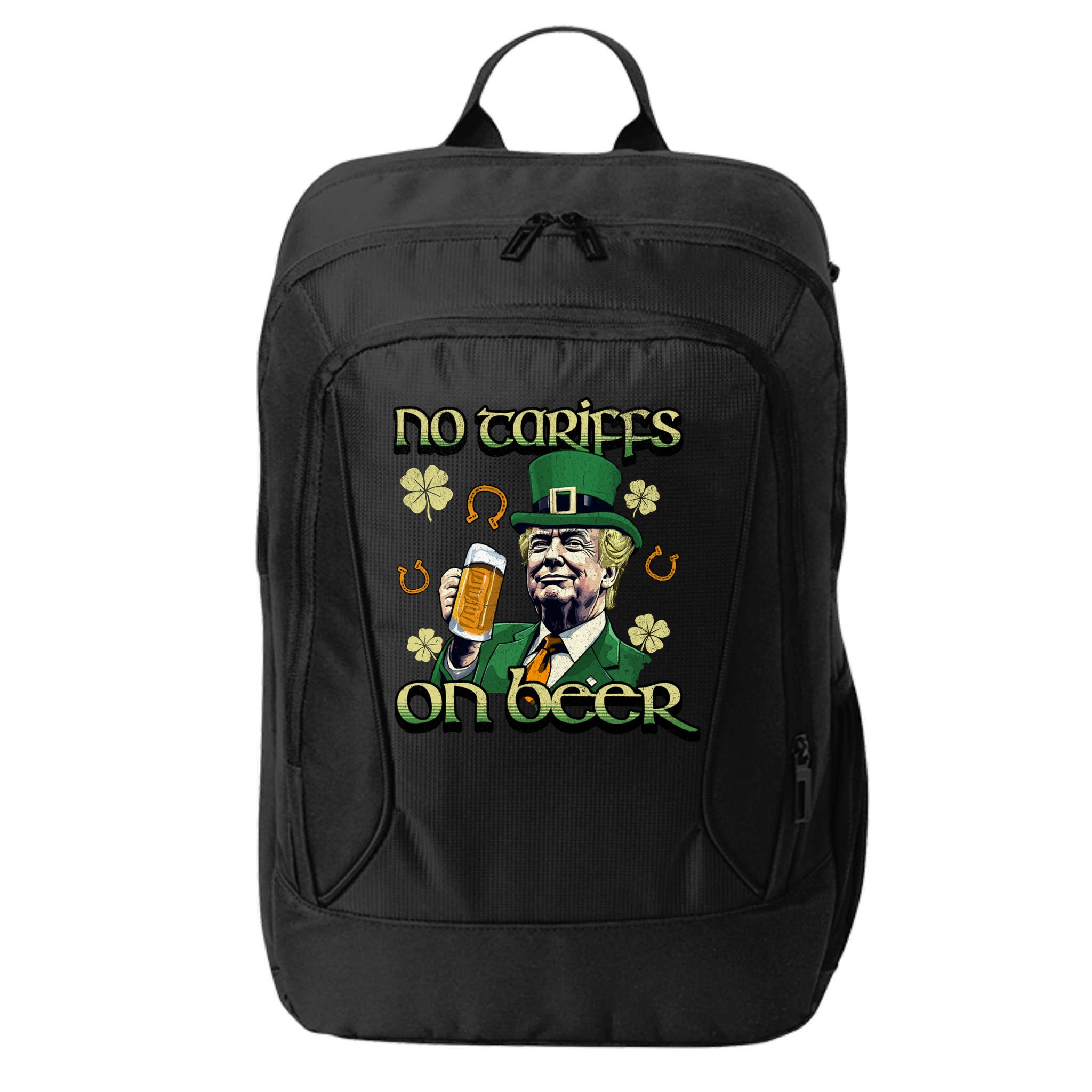 No Tariffs On Beer Funny St Patricks Day Trump City Backpack