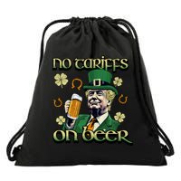 No Tariffs On Beer Funny St Patricks Day Trump Drawstring Bag