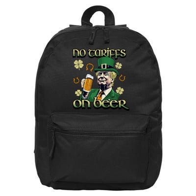 No Tariffs On Beer Funny St Patricks Day Trump 16 in Basic Backpack
