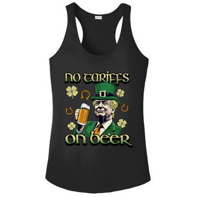 No Tariffs On Beer Funny St Patricks Day Trump Ladies PosiCharge Competitor Racerback Tank