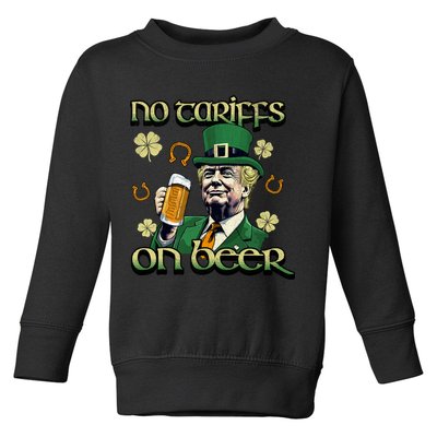 No Tariffs On Beer Funny St Patricks Day Trump Toddler Sweatshirt