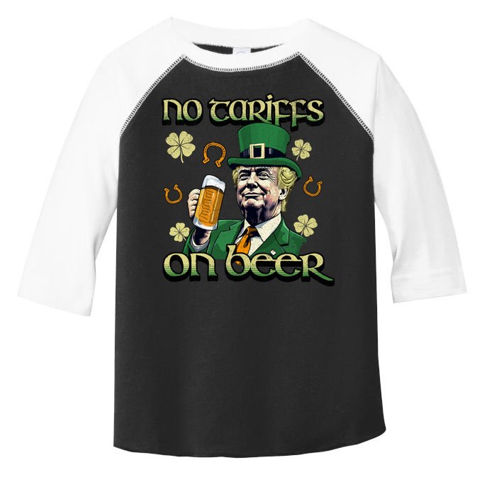 No Tariffs On Beer Funny St Patricks Day Trump Toddler Fine Jersey T-Shirt