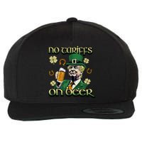 No Tariffs On Beer Funny St Patricks Day Trump Wool Snapback Cap