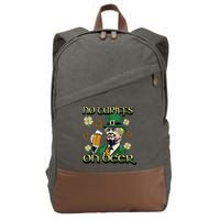 No Tariffs On Beer Funny St Patricks Day Trump Cotton Canvas Backpack