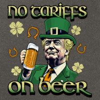 No Tariffs On Beer Funny St Patricks Day Trump Cotton Canvas Backpack