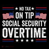 No Tax On Tips Social Security Overtime Trump 2024 Kids T-Shirt