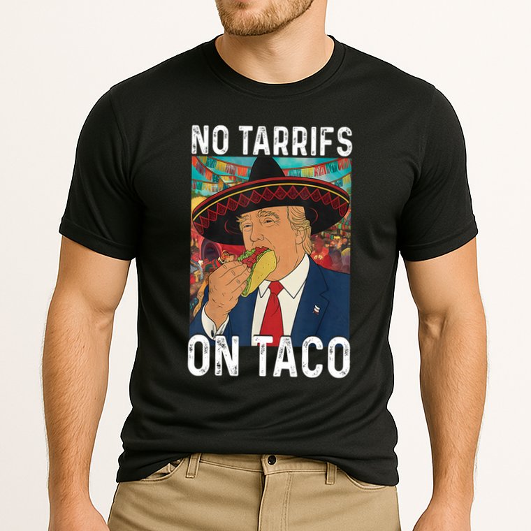 No Tariffs On Taco Funny Mexican Fiesta Cinco De Mayo Trump Cooling Performance Crew T-Shirt