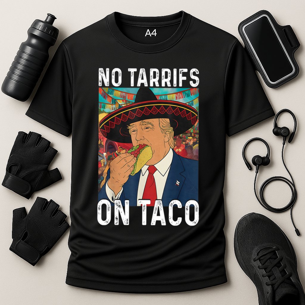 No Tariffs On Taco Funny Mexican Fiesta Cinco De Mayo Trump Cooling Performance Crew T-Shirt