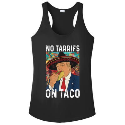 No Tariffs On Taco Funny Mexican Fiesta Cinco De Mayo Trump Ladies PosiCharge Competitor Racerback Tank