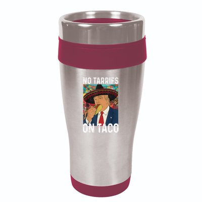 No Tariffs On Taco Funny Mexican Fiesta Cinco De Mayo Trump 16oz Travel Tumbler
