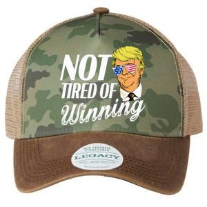 Not Tired Of Winning Trump 45 47 America 2024 Legacy Tie Dye Trucker Hat