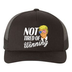 Not Tired Of Winning Trump 45 47 America 2024 Yupoong Adult 5-Panel Trucker Hat