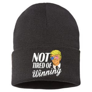 Not Tired Of Winning Trump 45 47 America 2024 Sustainable Knit Beanie