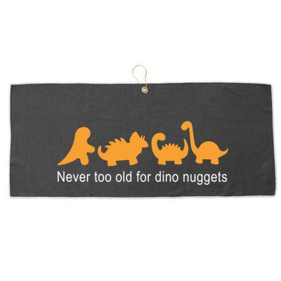 Never Too Old For Dino Nuggets Large Microfiber Waffle Golf Towel