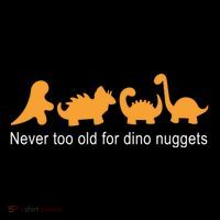 Never Too Old For Dino Nuggets Cropped Pullover Crew