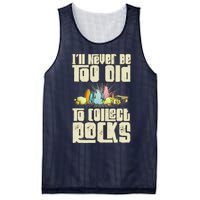 Never Too Old To Collect Rocks Rockhounding Rockhounds Mesh Reversible Basketball Jersey Tank