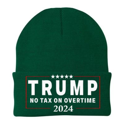 No Tax On Over Time Trump 2024 Voting For 47th President Knit Cap Winter Beanie