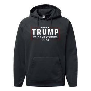 No Tax On Over Time Trump 2024 Voting For 47th President Performance Fleece Hoodie