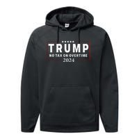 No Tax On Over Time Trump 2024 Voting For 47th President Performance Fleece Hoodie