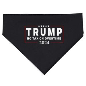 No Tax On Over Time Trump 2024 Voting For 47th President USA-Made Doggie Bandana