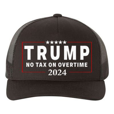 No Tax On Over Time Trump 2024 Voting For 47th President Yupoong Adult 5-Panel Trucker Hat