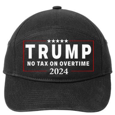 No Tax On Over Time Trump 2024 Voting For 47th President 7-Panel Snapback Hat