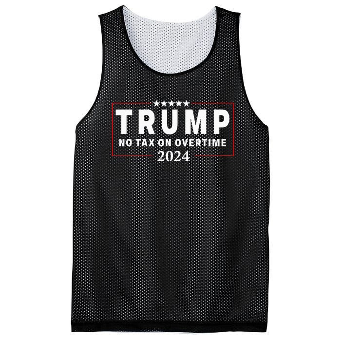 No Tax On Over Time Trump 2024 Voting For 47th President Mesh Reversible Basketball Jersey Tank