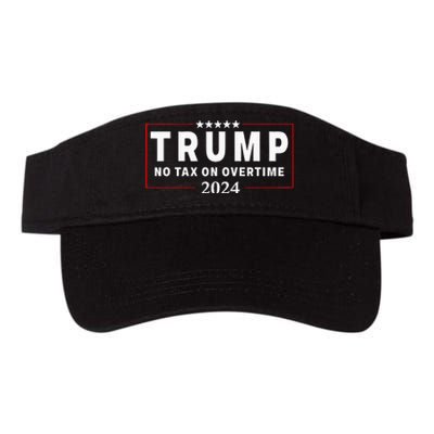 No Tax On Over Time Trump 2024 Voting For 47th President Valucap Bio-Washed Visor