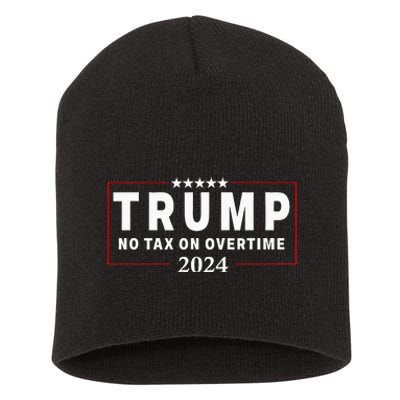 No Tax On Over Time Trump 2024 Voting For 47th President Short Acrylic Beanie