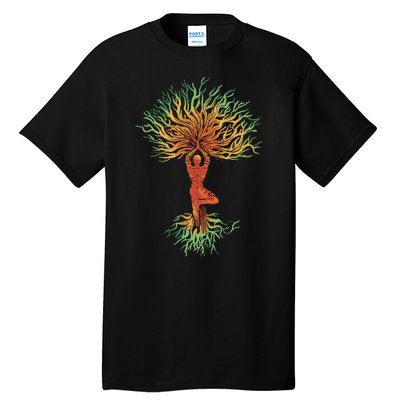 Nature Tree Of Life Yoga Colorful Tall T-Shirt