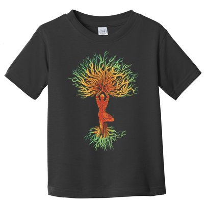 Nature Tree Of Life Yoga Colorful Toddler T-Shirt
