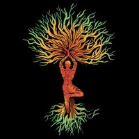 Nature Tree Of Life Yoga Colorful Kids T-Shirt