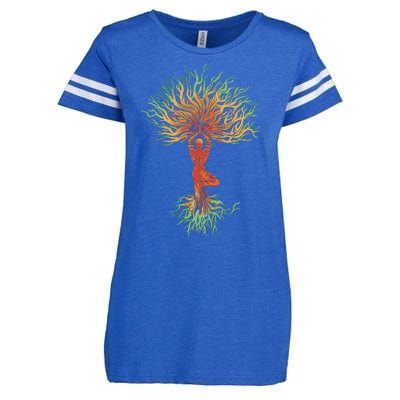 Nature Tree Of Life Yoga Colorful Enza Ladies Jersey Football T-Shirt