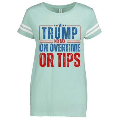 No Tax On Overtime Or Tips Enza Ladies Jersey Football T-Shirt