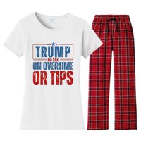 No Tax On Overtime Or Tips Women's Flannel Pajama Set