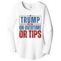 No Tax On Overtime Or Tips Women's Perfect Tri Tunic Long Sleeve Shirt