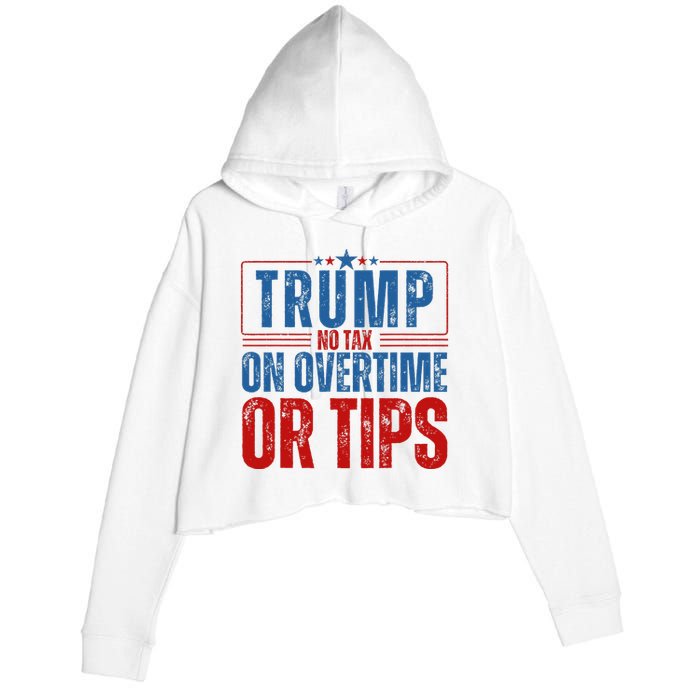 No Tax On Overtime Or Tips Crop Fleece Hoodie