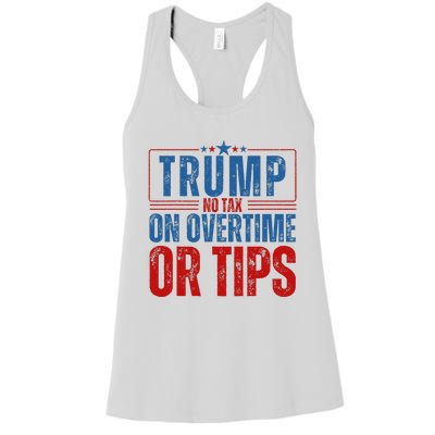 No Tax On Overtime Or Tips Women's Racerback Tank