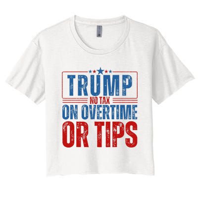 No Tax On Overtime Or Tips Women's Crop Top Tee