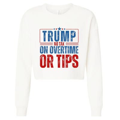 No Tax On Overtime Or Tips Cropped Pullover Crew