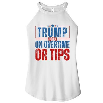 No Tax On Overtime Or Tips Women's Perfect Tri Rocker Tank