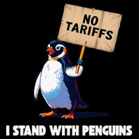 No Tariffs Penguin Protest Heard Island I Stand With Penguin T-Shirt