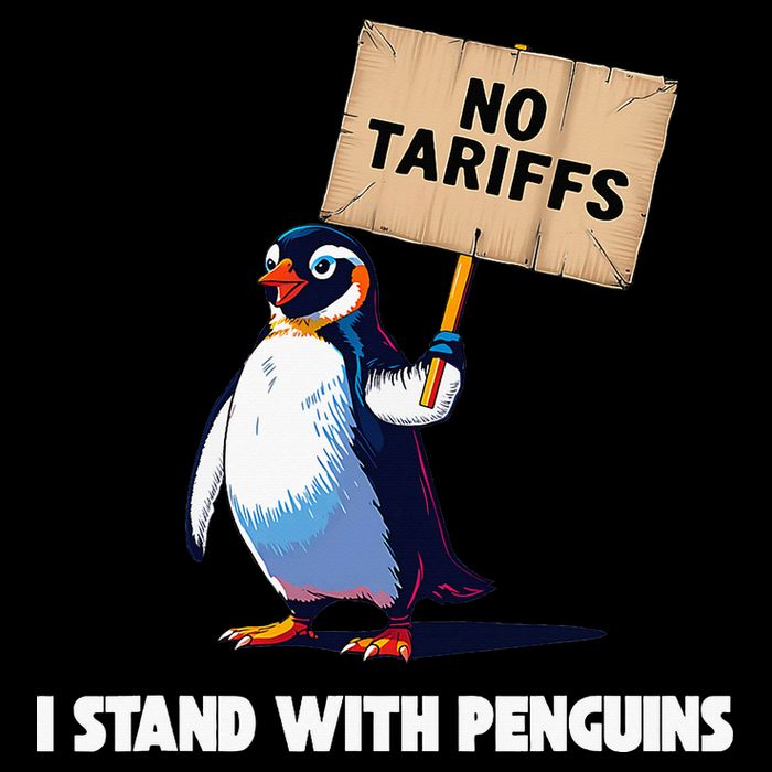 No Tariffs Penguin Protest Heard Island I Stand With Penguin T-Shirt