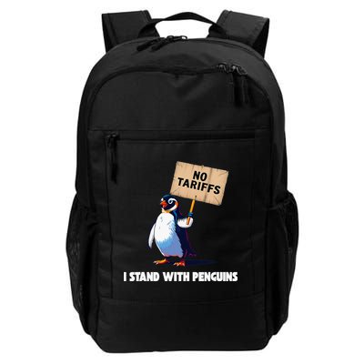 No Tariffs Penguin Protest Heard Island I Stand With Penguin Daily Commute Backpack