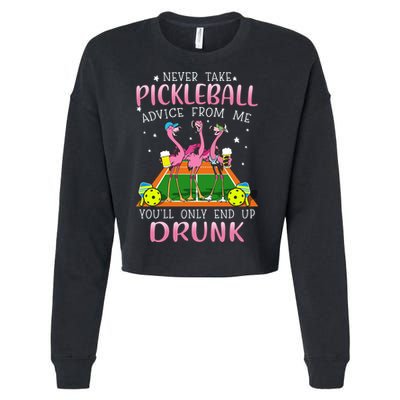 NEVER TAKE PICKLEBALL ADVICE FROM ME LQT Cropped Pullover Crew