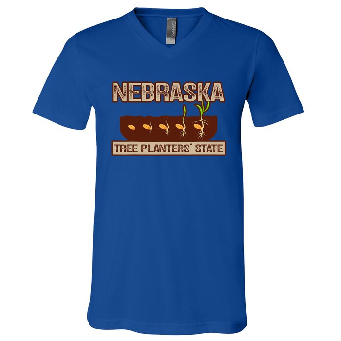 Nebraska Tree Planters State V-Neck T-Shirt