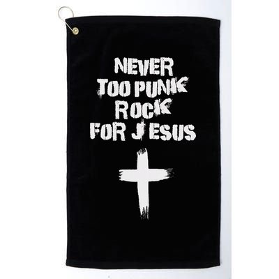 Never Too Punk Rock For Jesus Religious Christian Bands Golf Towel