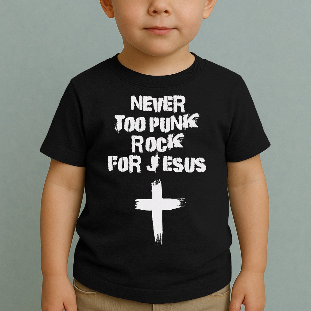 Never Too Punk Rock For Jesus Religious Christian Bands Toddler T-Shirt