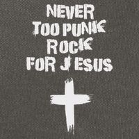 Never Too Punk Rock For Jesus Religious Christian Bands Cotton Canvas Backpack