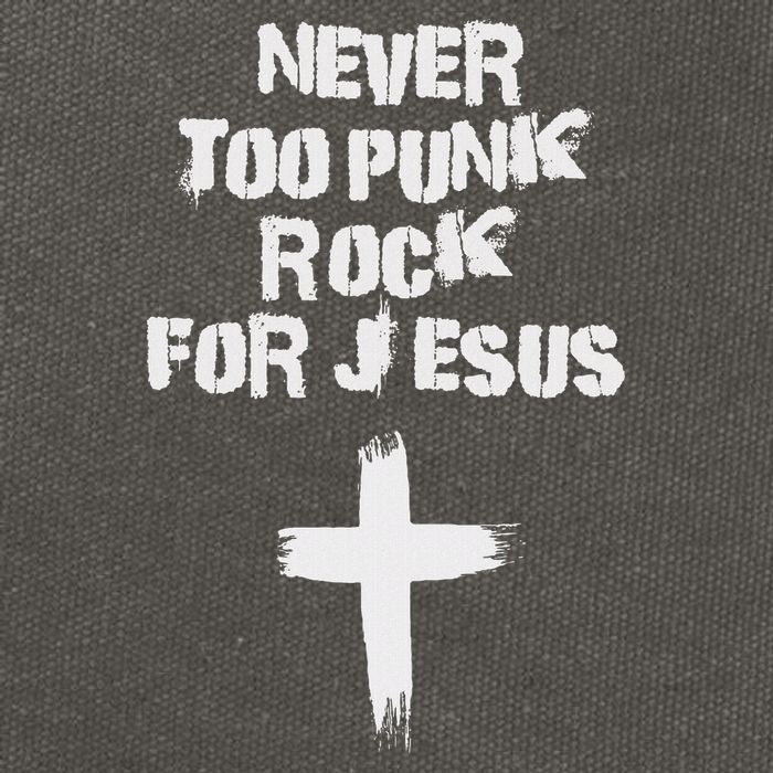 Never Too Punk Rock For Jesus Religious Christian Bands Cotton Canvas Backpack